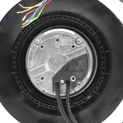 Nameplate detail of ebm-papst R3G190-RC05-03 centrifugal fan