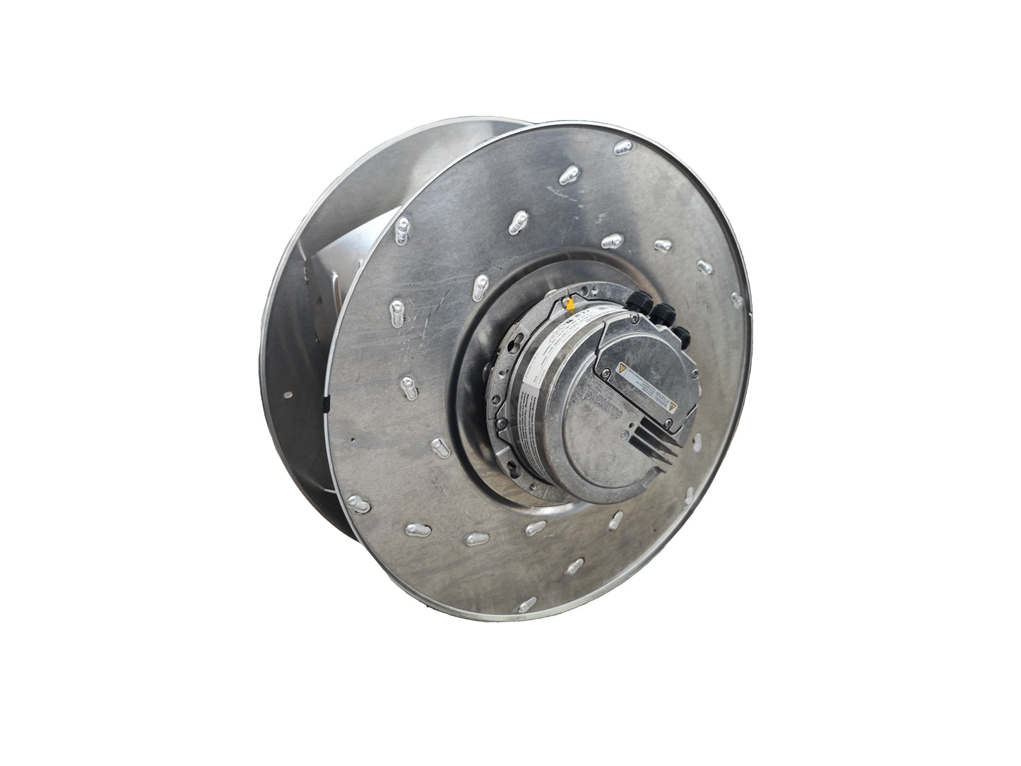 Nameplate detail of ebm-papst R3G450-AG33-01 centrifugal fan