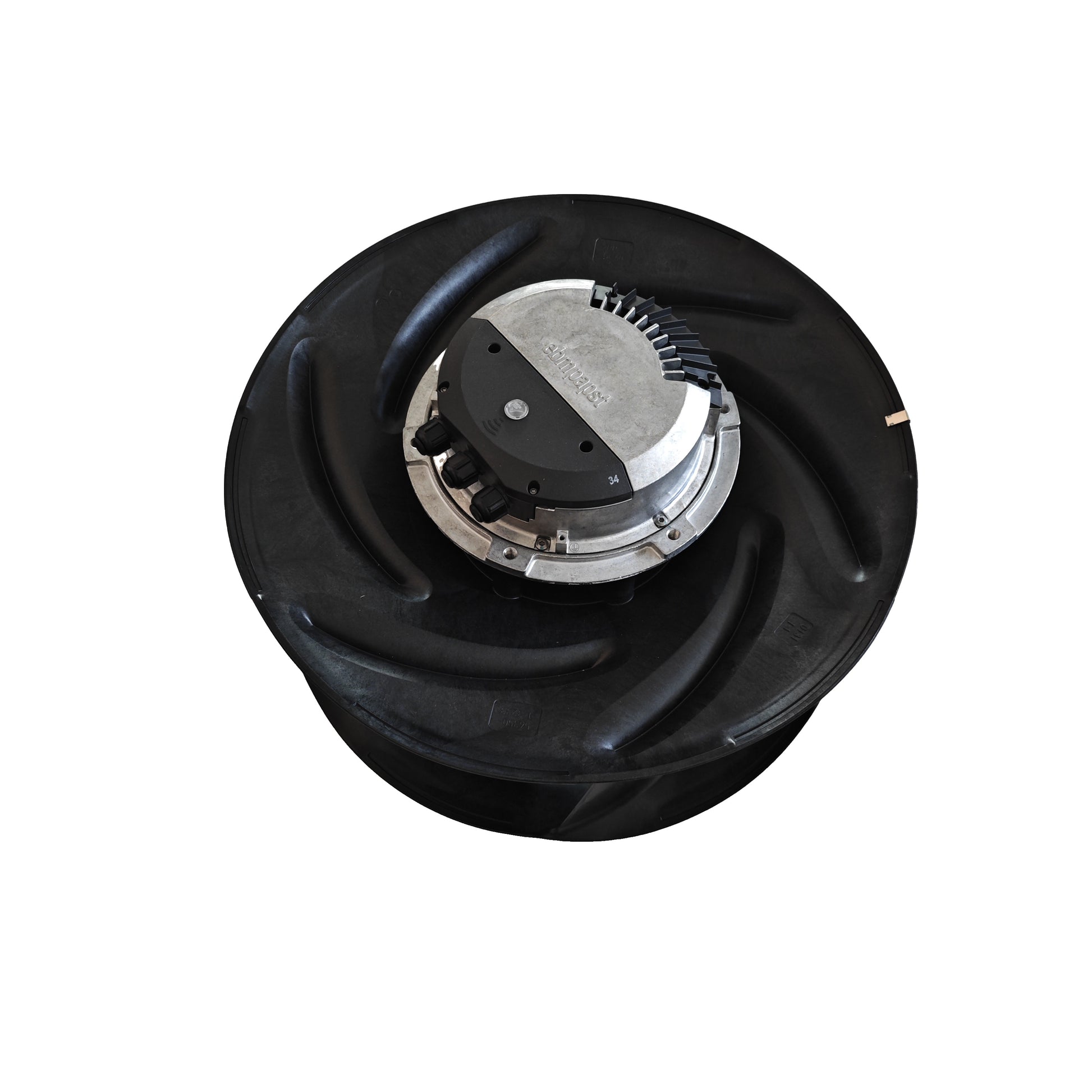 Side view of ebm-papst R3G560-8317081579 centrifugal fan