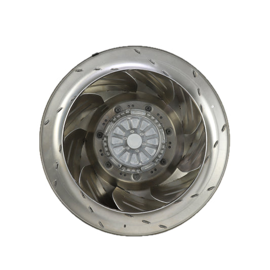 Front view of ebm-papst R4D500-AT03-01 centrifugal fan