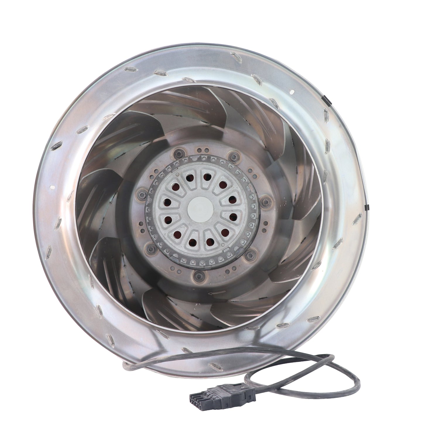 Front view of ebm-papst R4D500-AT03-08 centrifugal fan