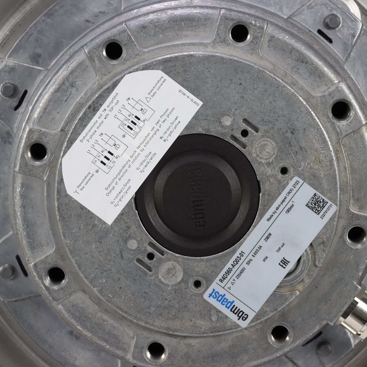 ebmpapst R4D560-AQ03-01 Industrial Fan 450mm 400V 1365RPM 11700m³/h 2380W 720Pa
