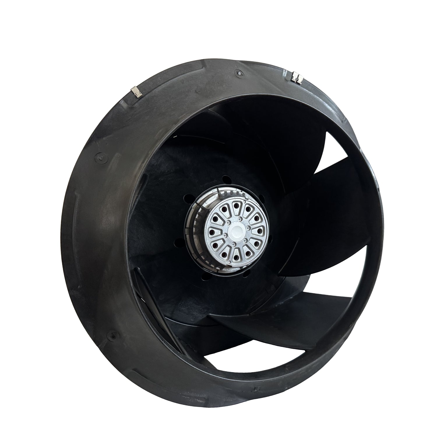 Front view of ebm-papst R4D630-RB15-01 centrifugal fan
