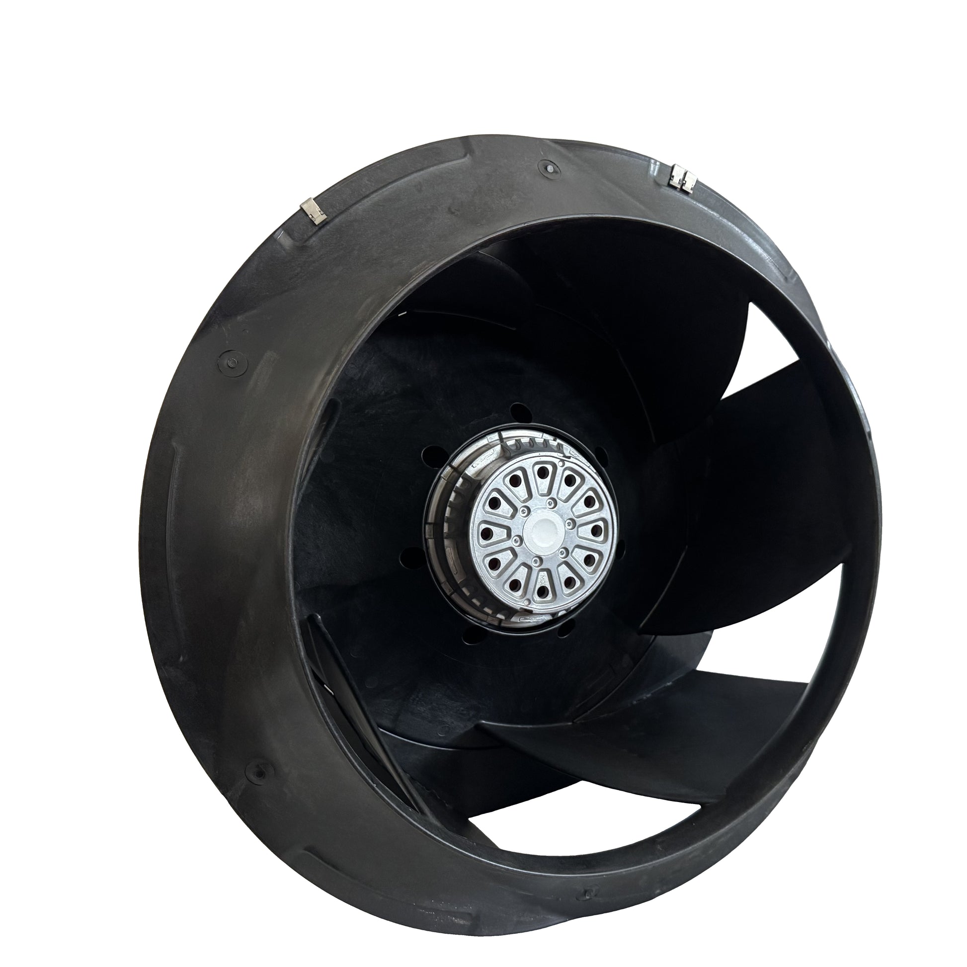 Front view of ebm-papst R4D630-RB15-01 centrifugal fan