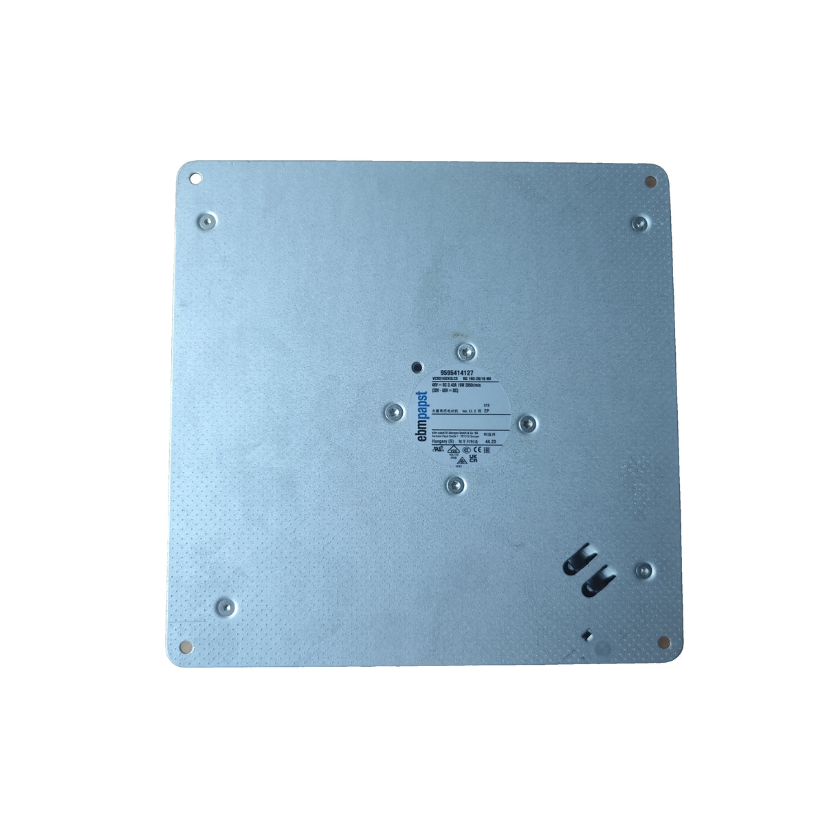 Back view of ebm-papst RG160-28/18NU centrifugal fan