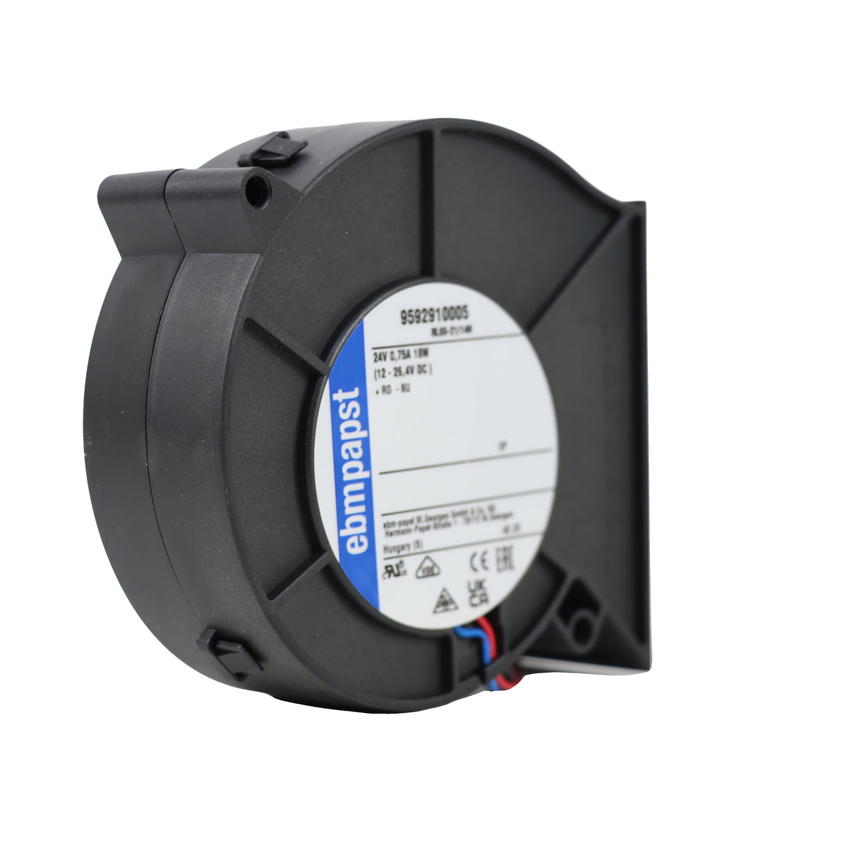 Front view of ebm-papst RL65-21/14H centrifugal fan