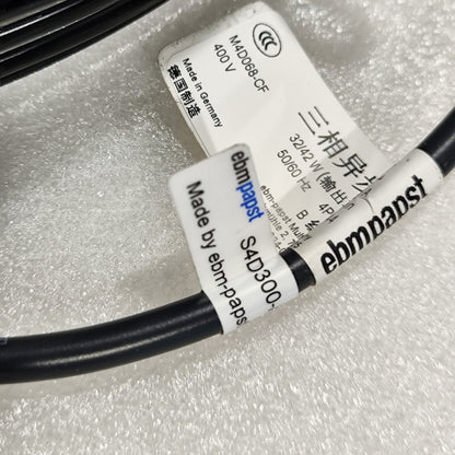 Nameplate detail of ebm-papst S4D300-AS34-30 axial fan