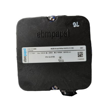 Nameplate detail of ebm-papst S4D500 8317073686 axial fan