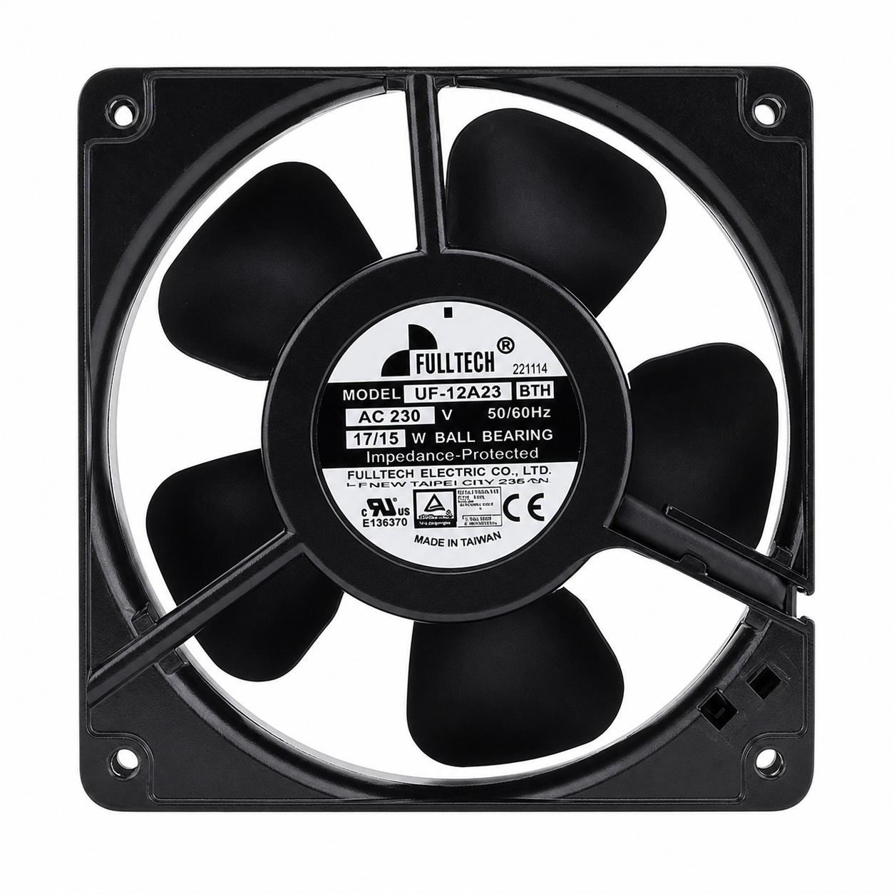 FULLTECH UF-12A23BTHN AC Axial Fan 230VAC 120mm 17/15W IP55
