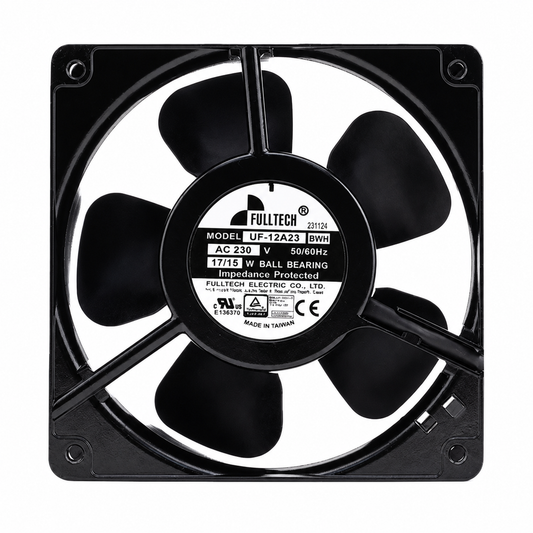 FULLTECH UF-12A23BWH AC Axial Fan 230VAC 50/60Hz 17/15W Ball Bearing