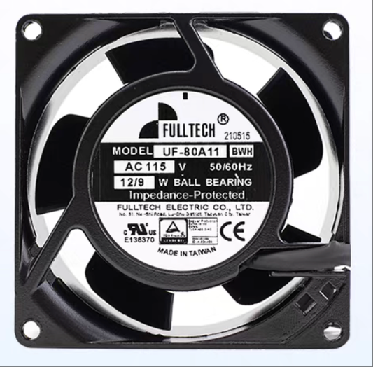 FULLTECH UF-80A11BTH-BWH 115 VAC Industrial Axial Cooling Fan