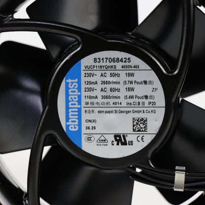 ebm-papst 4650N AC Axial Fan 230V 119×119×38mm 160m³/h
