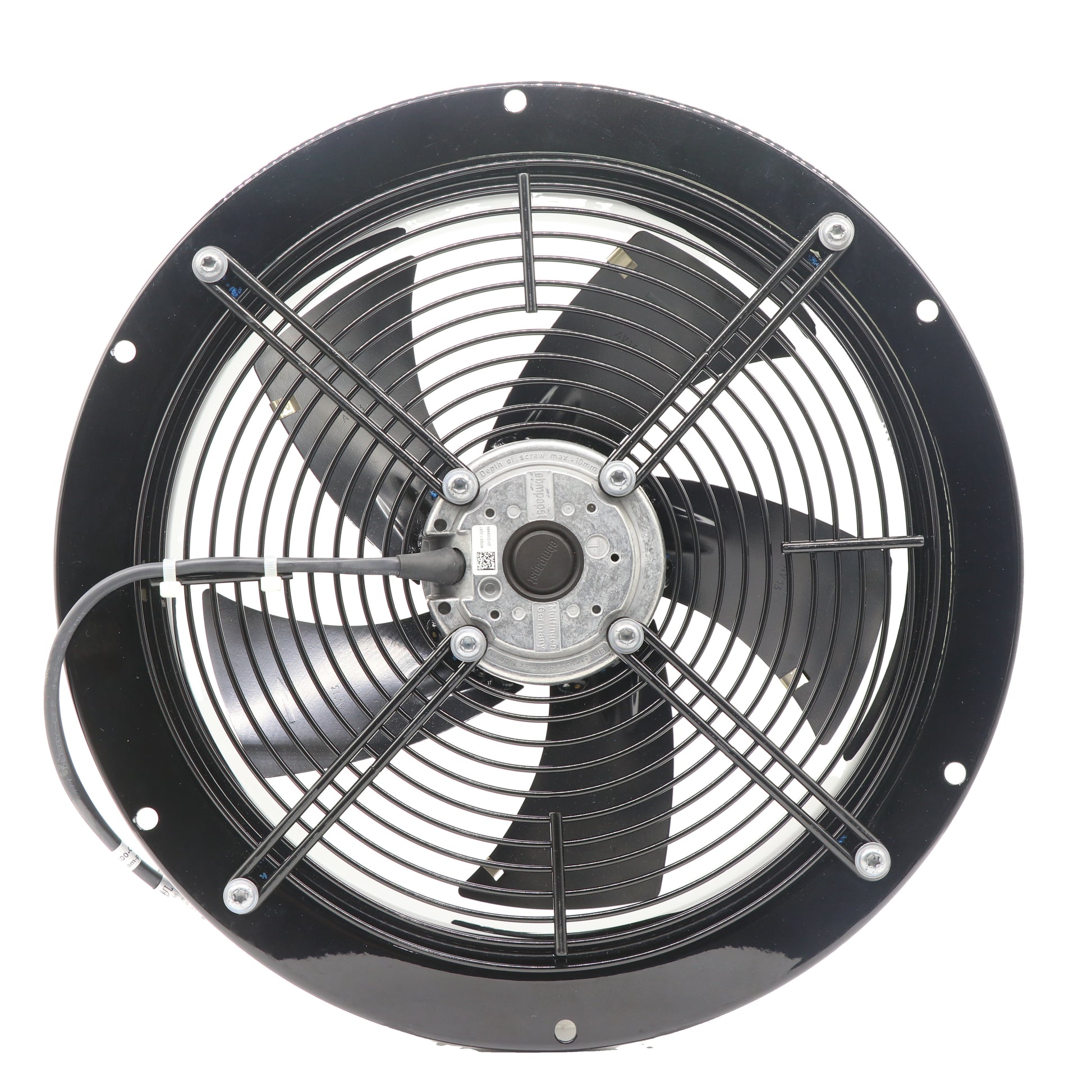 Front view of ebm-papst W2D300-CP02-30 axial fan