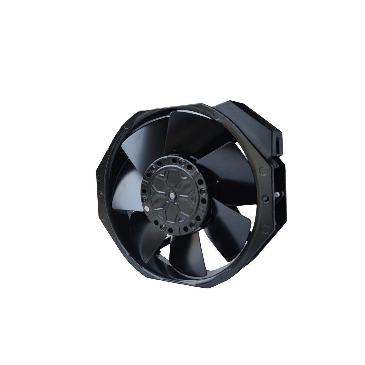 Front view of ebm-papst W2E142-BB05-01 axial fan