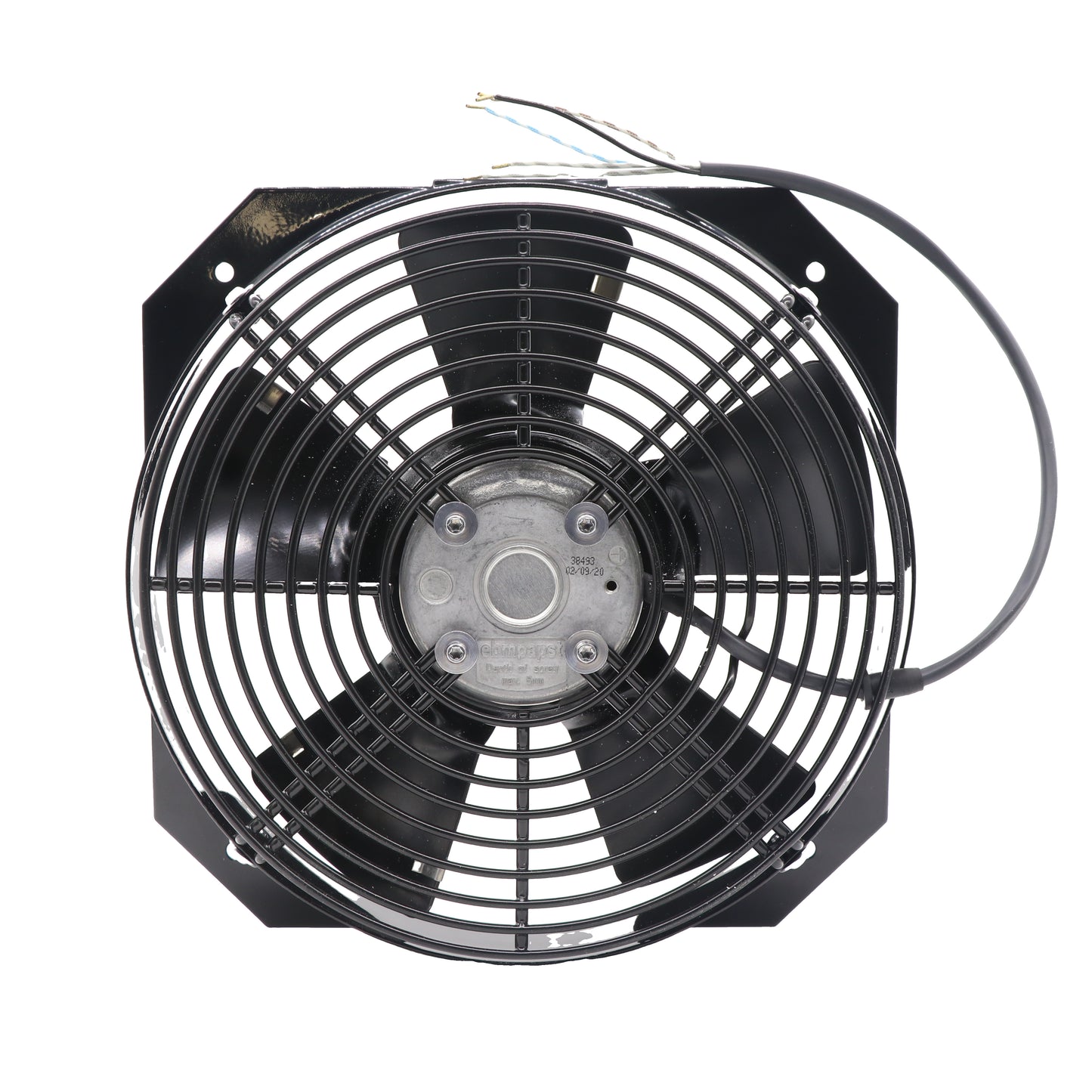 Front view of ebm-papst W2E250-EC01-06 axial fan