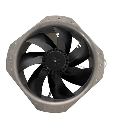 Front view of ebm-papst W2E250-HJ28-01 axial fan