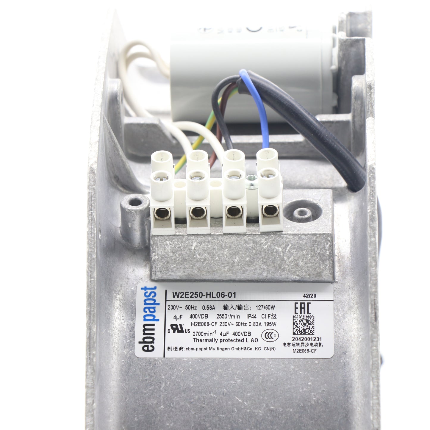 ebm-papst W2E250-HL06-01 AC Axial Fan 230VAC 250mm 50/60Hz Wall Ring