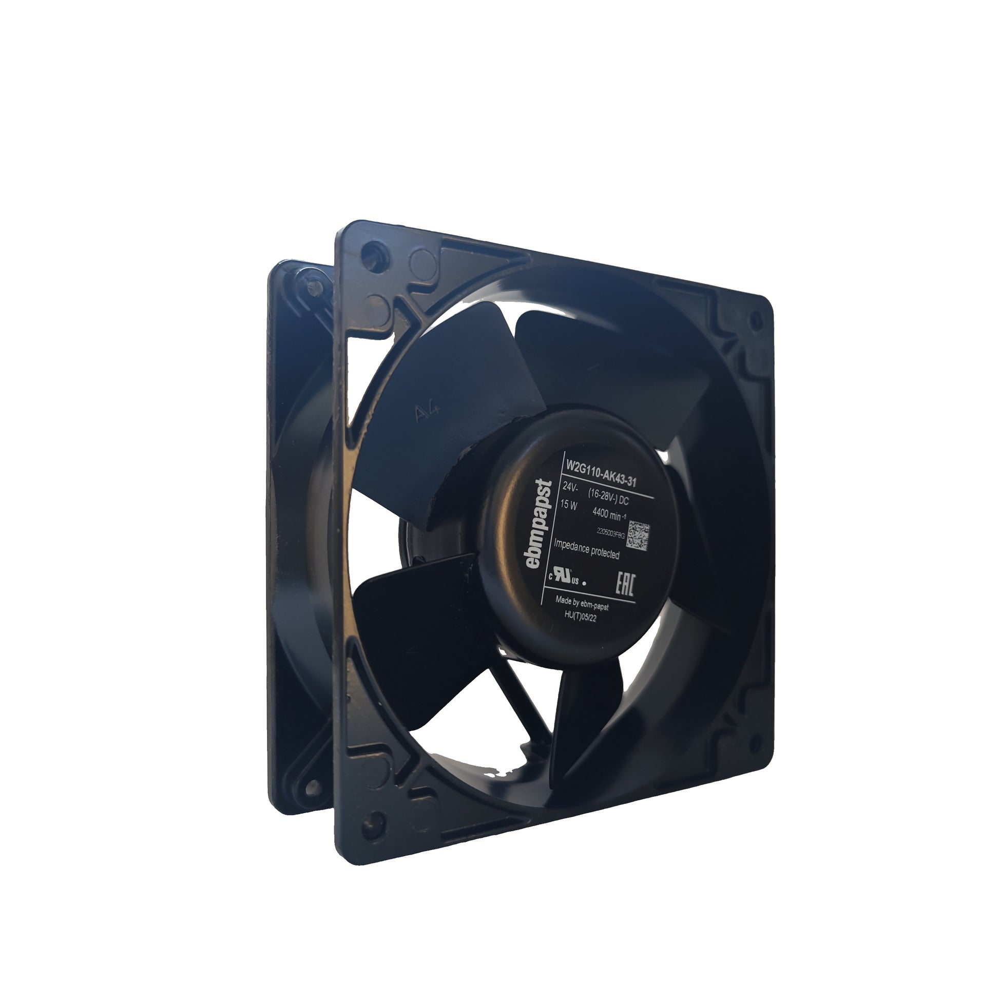 Side view of ebm-papst W2G110-AK43-31 axial fan