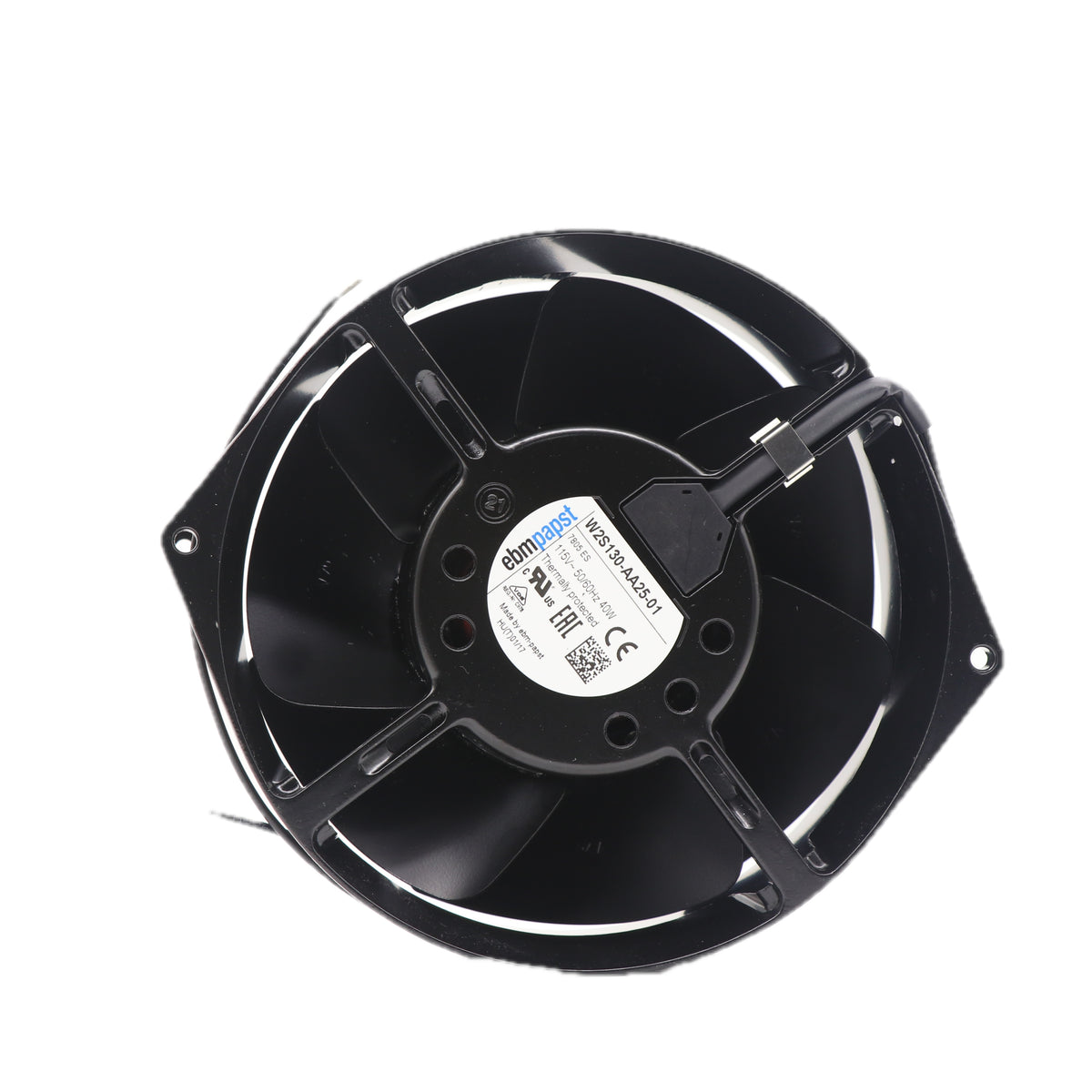 Back view of ebm-papst W2S130-AA25-01 axial fan