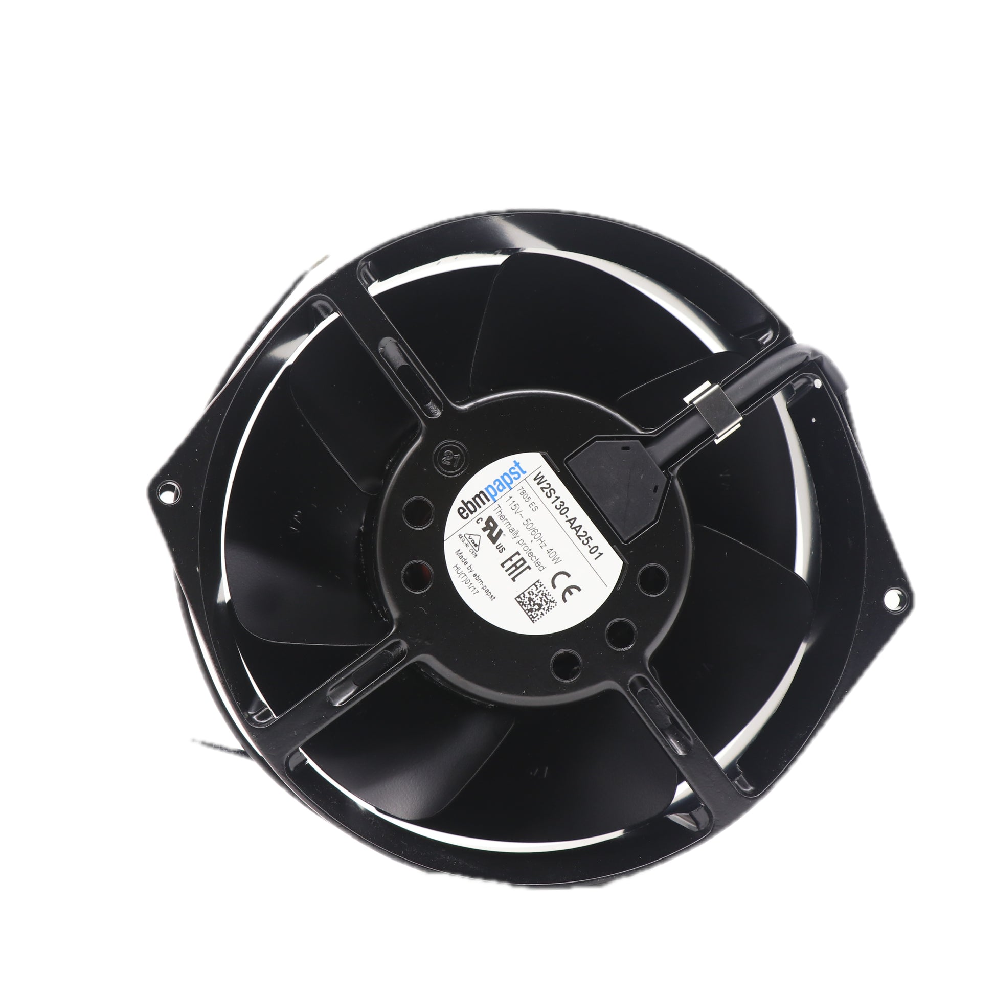 Back view of ebm-papst W2S130-AA25-01 axial fan