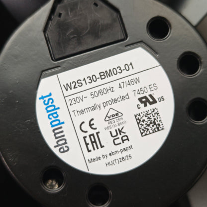ebmpapst W2S130-BM03-01 385m³/h 47W 230V Axial Fan - Industrial Cooling