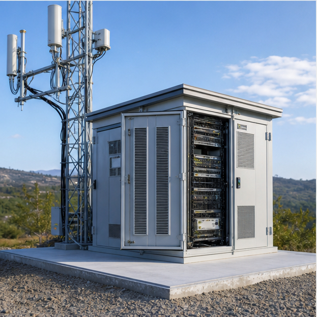 Telecommunications cabinet and base station cooling fans